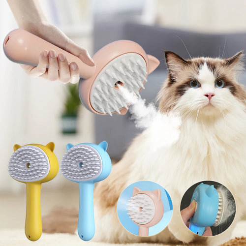 self cleaning steam pet brush for dogs and cats