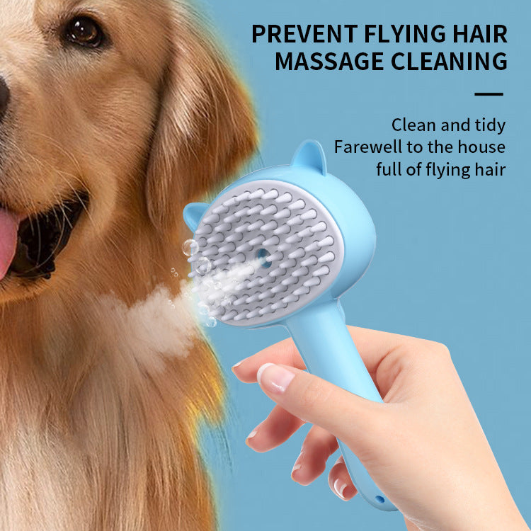 dog grooming steam brush hair remover