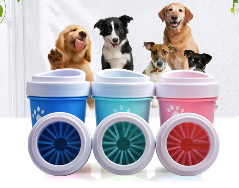 dog paw cleaner cup silicone