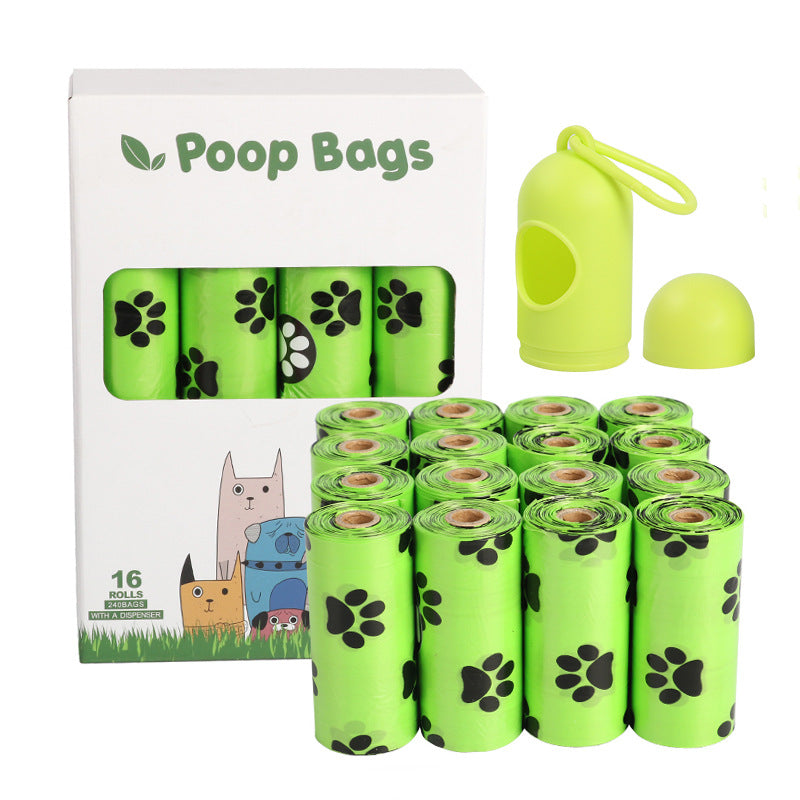 dog walking poop bag holder green