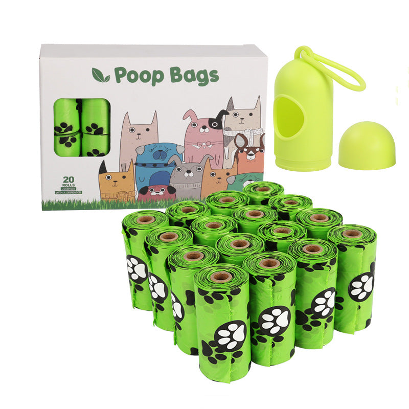 dog walking poop bag holder green
