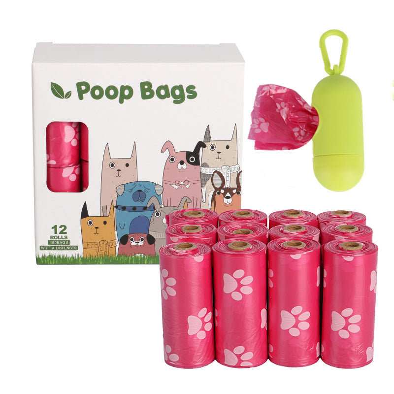 portable dog waste bag dispenser pink